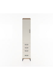 Hyperion Dolap 3 Raflı 4 Çekmeceli Tek Kapaklı 44x44x221 - S61M058V7B