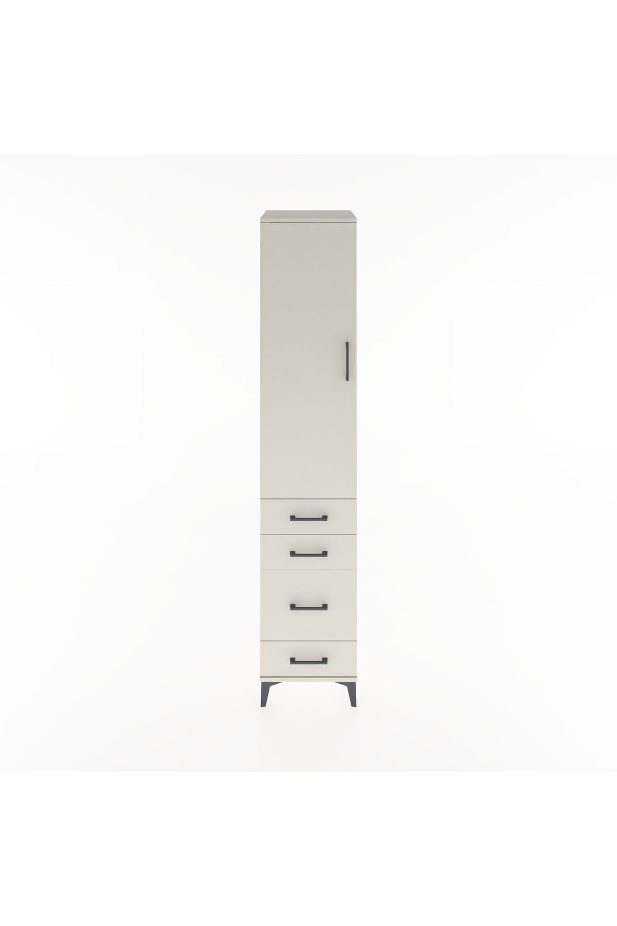 Hyperion Dolap 2 Raflı 4 Çekmeceli Tek Askılı 44x44x221 - S61M059V1B