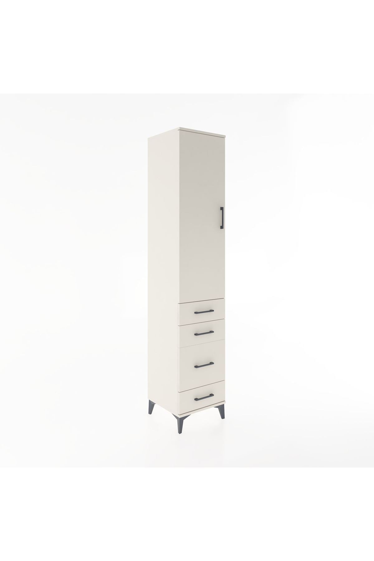 Hyperion Dolap 2 Raflı 4 Çekmeceli Tek Askılı 44x44x221 - S61M059V1B