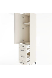 Hyperion Dolap 2 Raflı 4 Çekmeceli Tek Askılı 44x44x221 - S61M059V1B