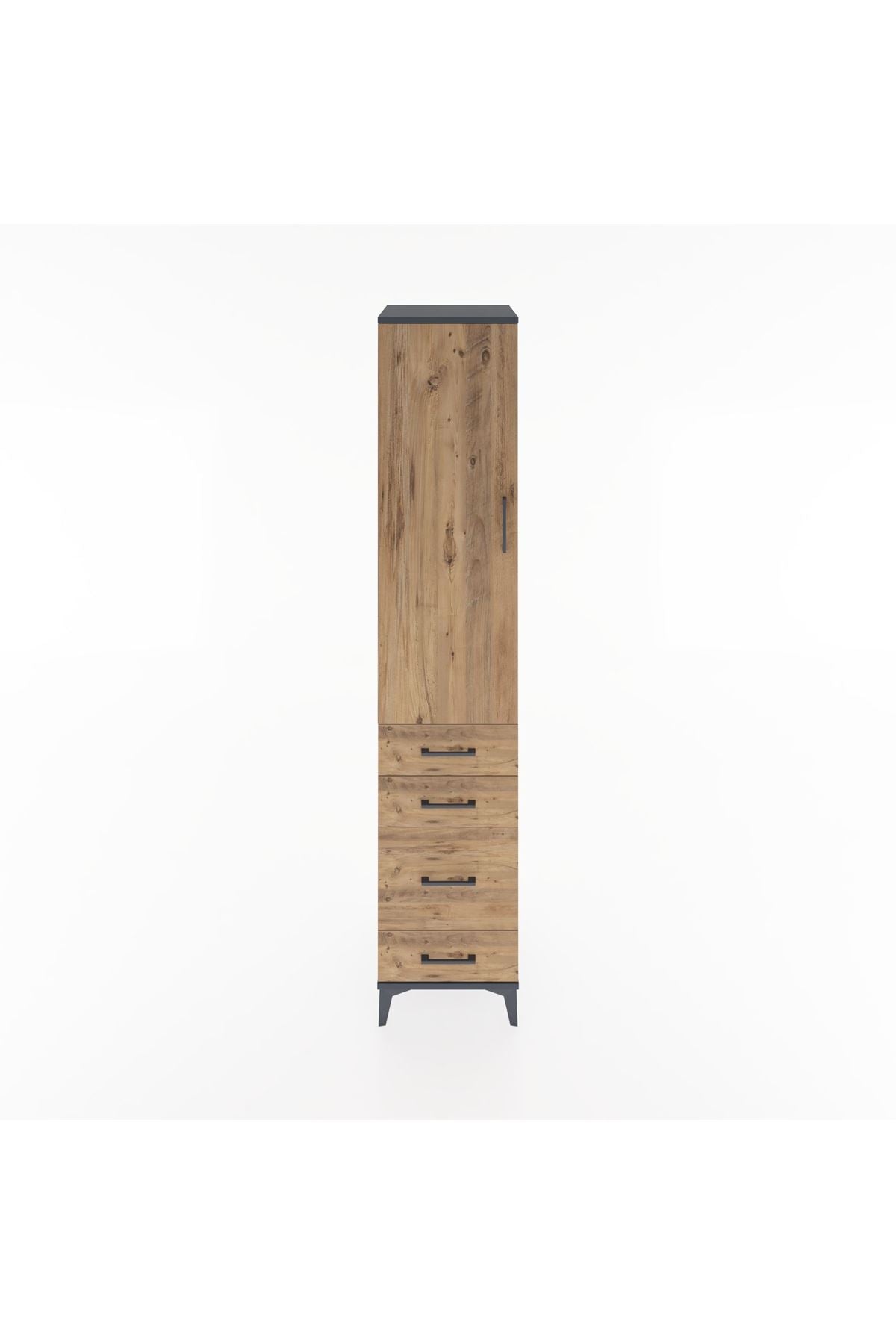 Hyperion Dolap 2 Raflı 4 Çekmeceli Tek Askılı 44x44x221 - S61M059V6B