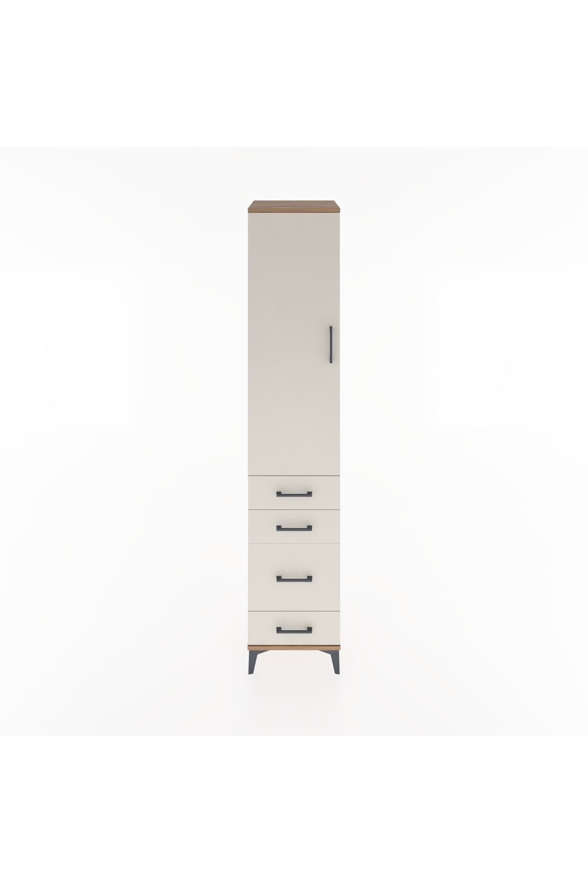 Hyperion Dolap 2 Raflı 4 Çekmeceli Tek Askılı 44x44x221 - S61M059V7B