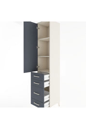Hyperion Dolap 3 Raflı 4 Çekmeceli Tek Kapaklı 44x44x221 - S61M060V2B