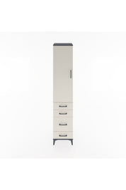 Hyperion Dolap 3 Raflı 4 Çekmeceli Tek Kapaklı 44x44x221 - S61M060V4B