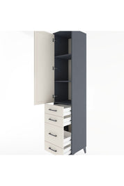 Hyperion Dolap 3 Raflı 4 Çekmeceli Tek Kapaklı 44x44x221 - S61M060V4B