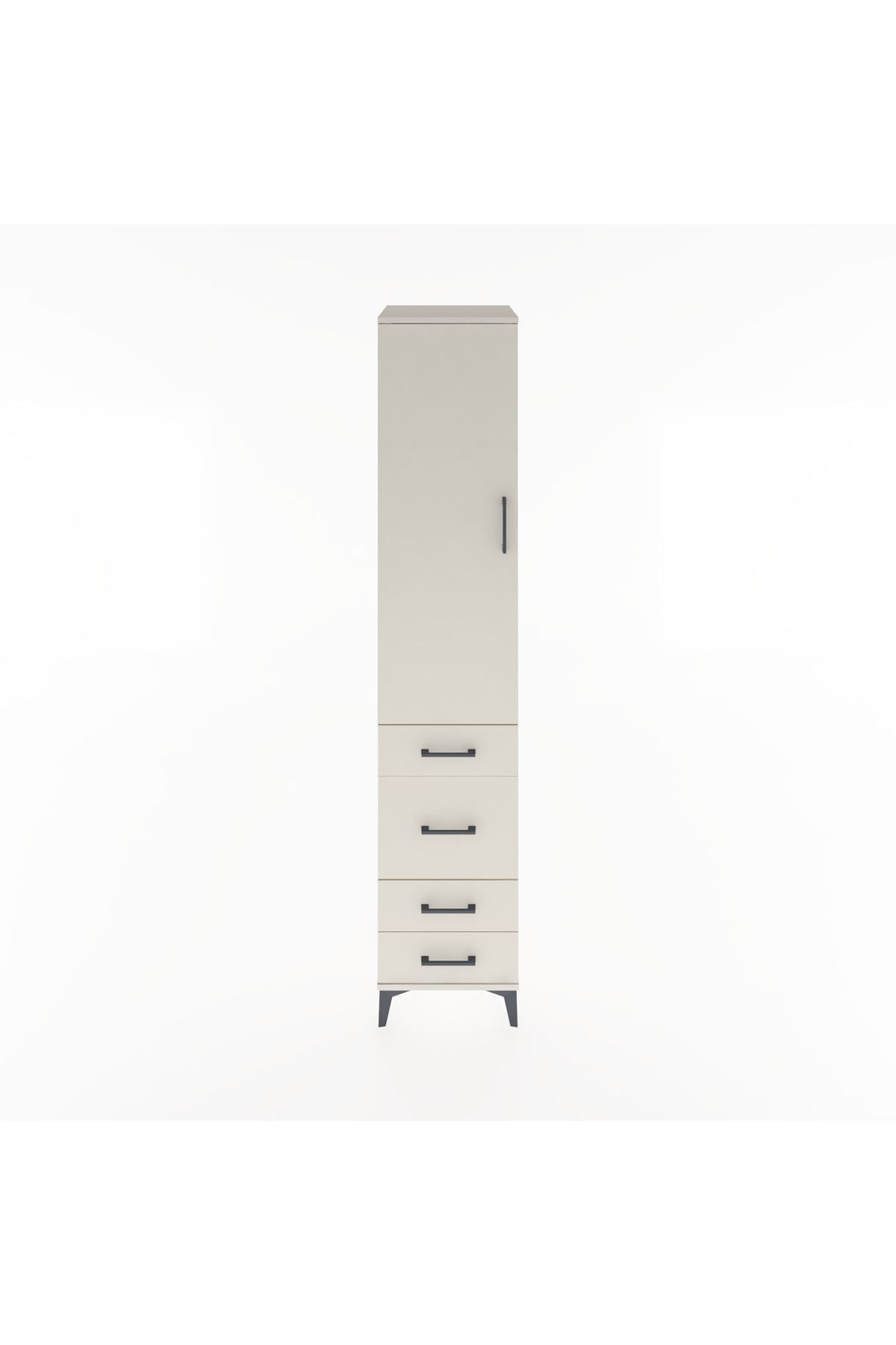 Hyperion Dolap 2 Raflı 4 Çekmeceli Tek Askılı 44x44x221 - S61M061V1B