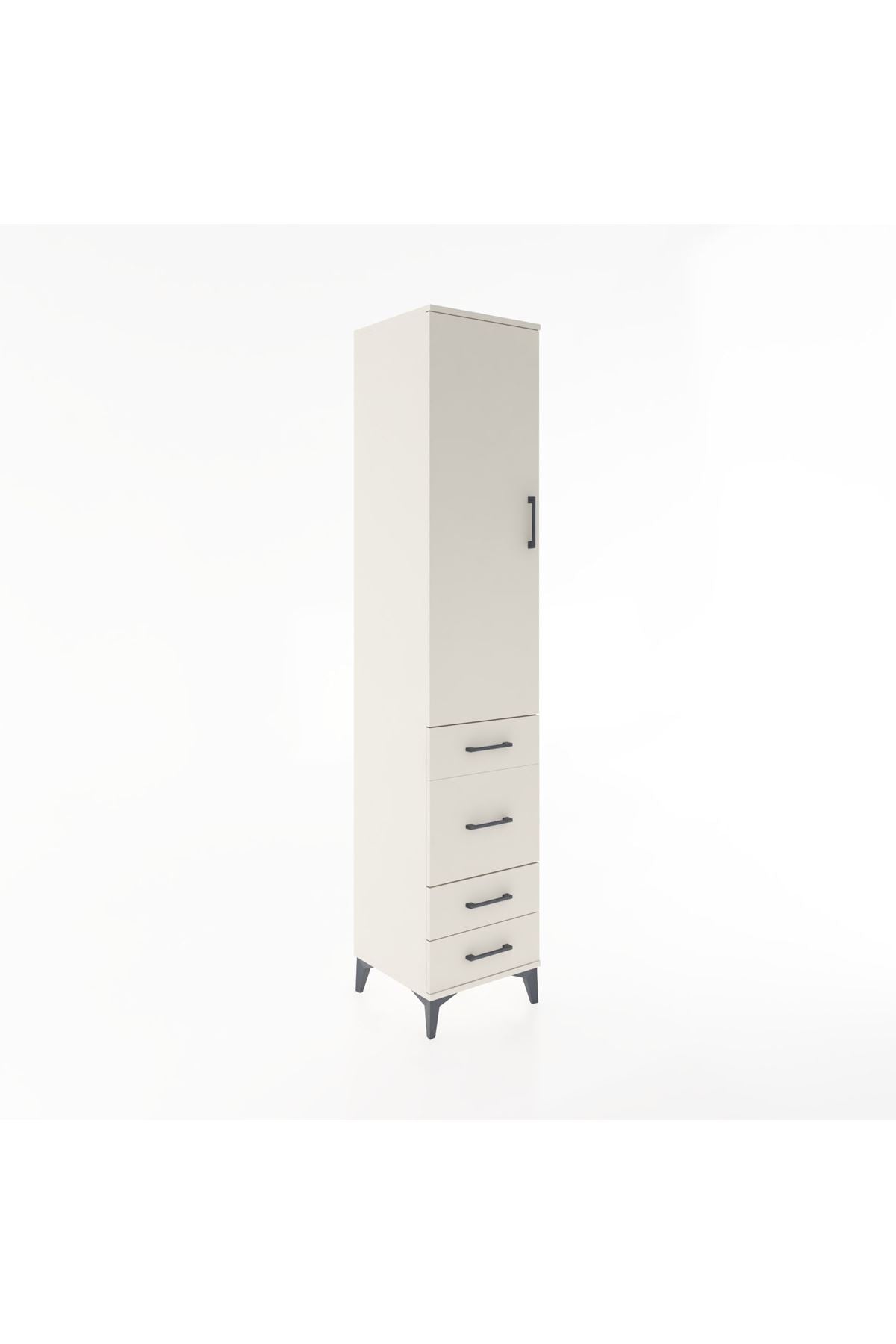Hyperion Dolap 2 Raflı 4 Çekmeceli Tek Askılı 44x44x221 - S61M061V1B