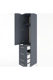 Hyperion Dolap 2 Raflı 4 Çekmeceli Tek Askılı 44x44x221 - S61M061V5B
