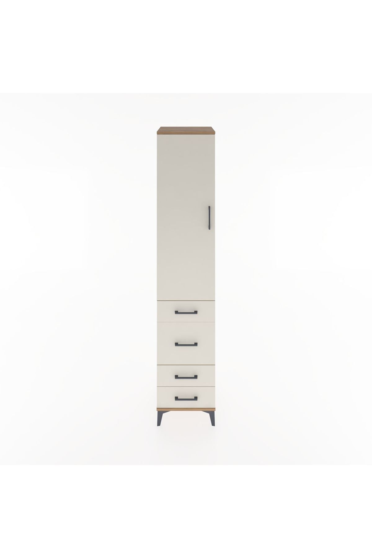 Hyperion Dolap 2 Raflı 4 Çekmeceli Tek Askılı 44x44x221 - S61M061V7B