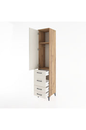 Hyperion Dolap 2 Raflı 4 Çekmeceli Tek Askılı 44x44x221 - S61M061V7B