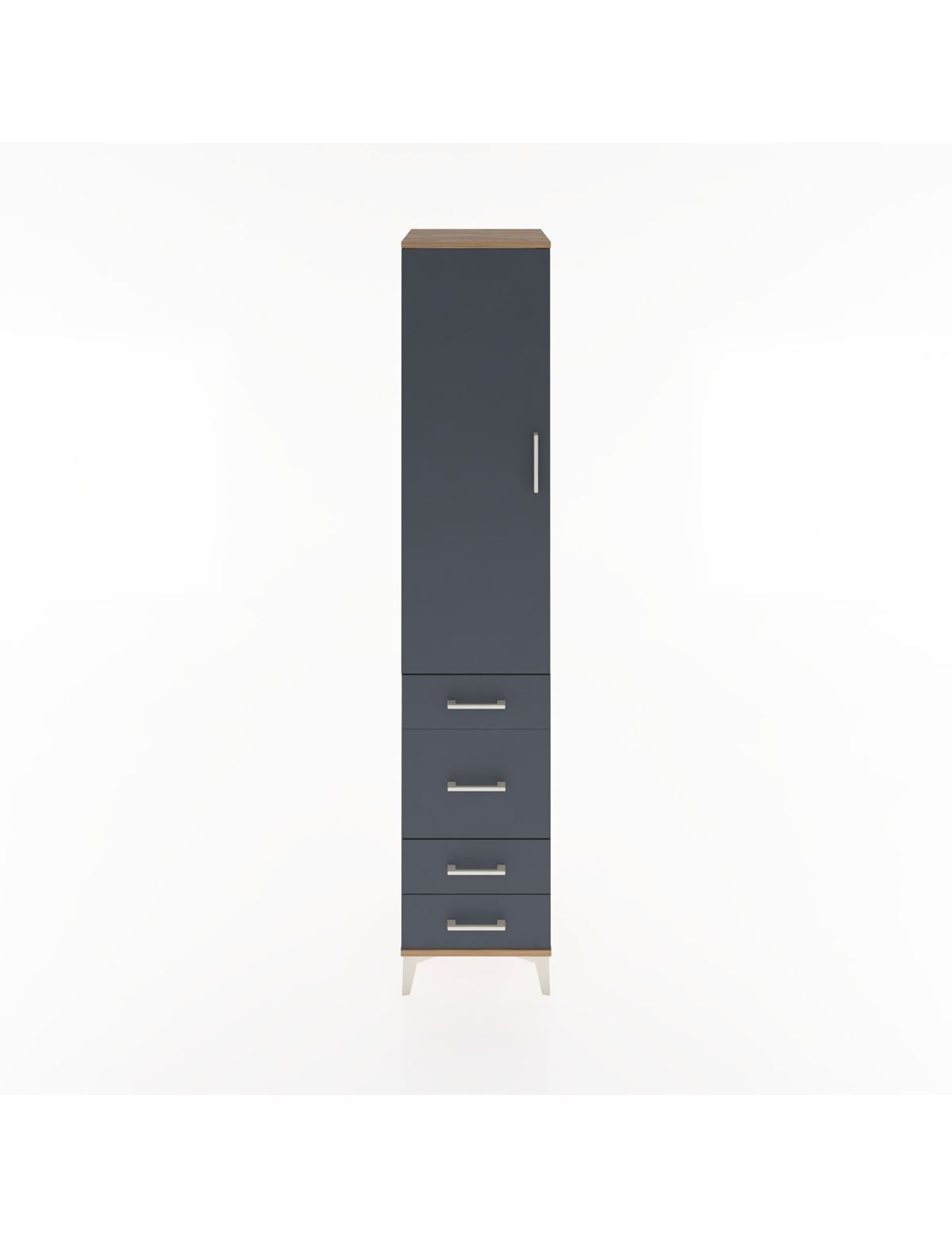 Hyperion Dolap 2 Raflı 4 Çekmeceli Tek Askılı 44x44x221 - S61M061V8B