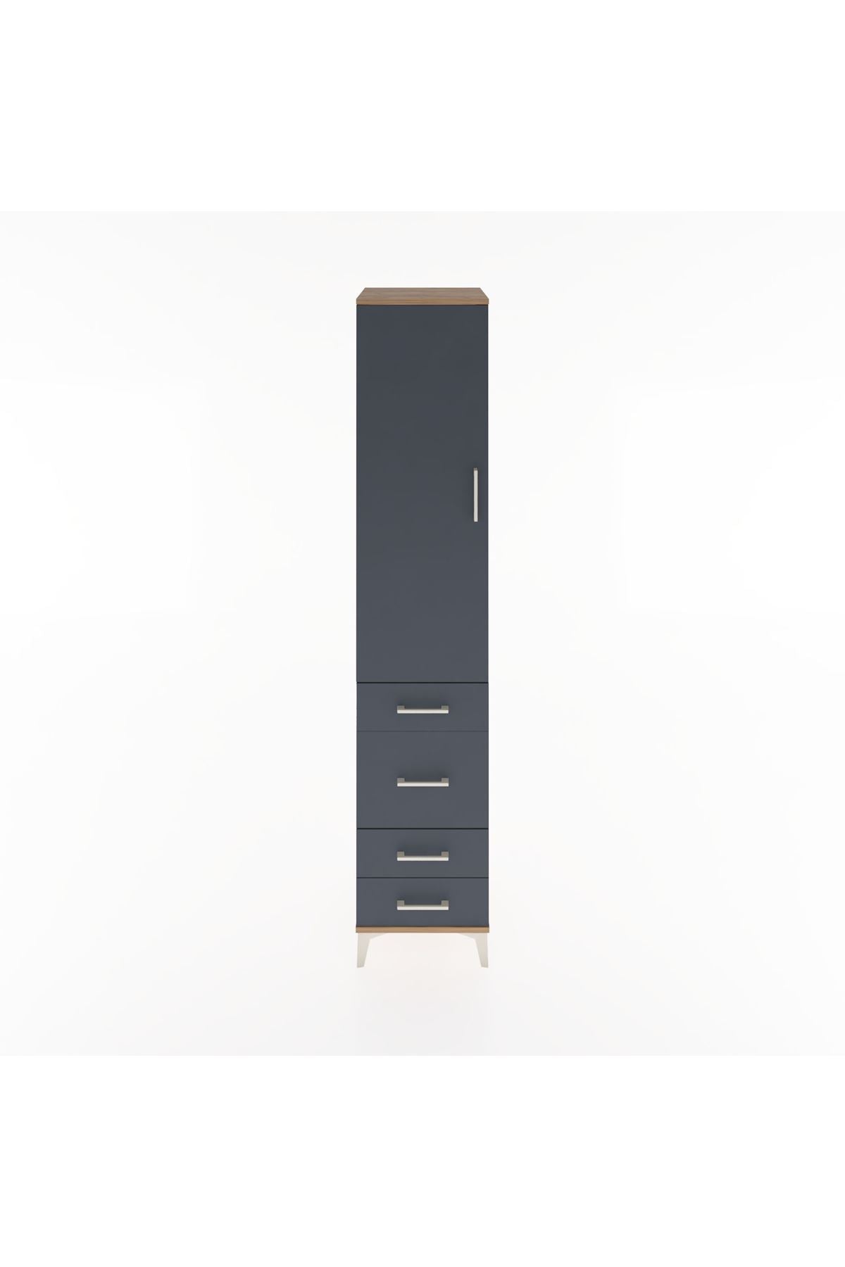 Hyperion Dolap 2 Raflı 4 Çekmeceli Tek Askılı 44x44x221 - S61M061V8B