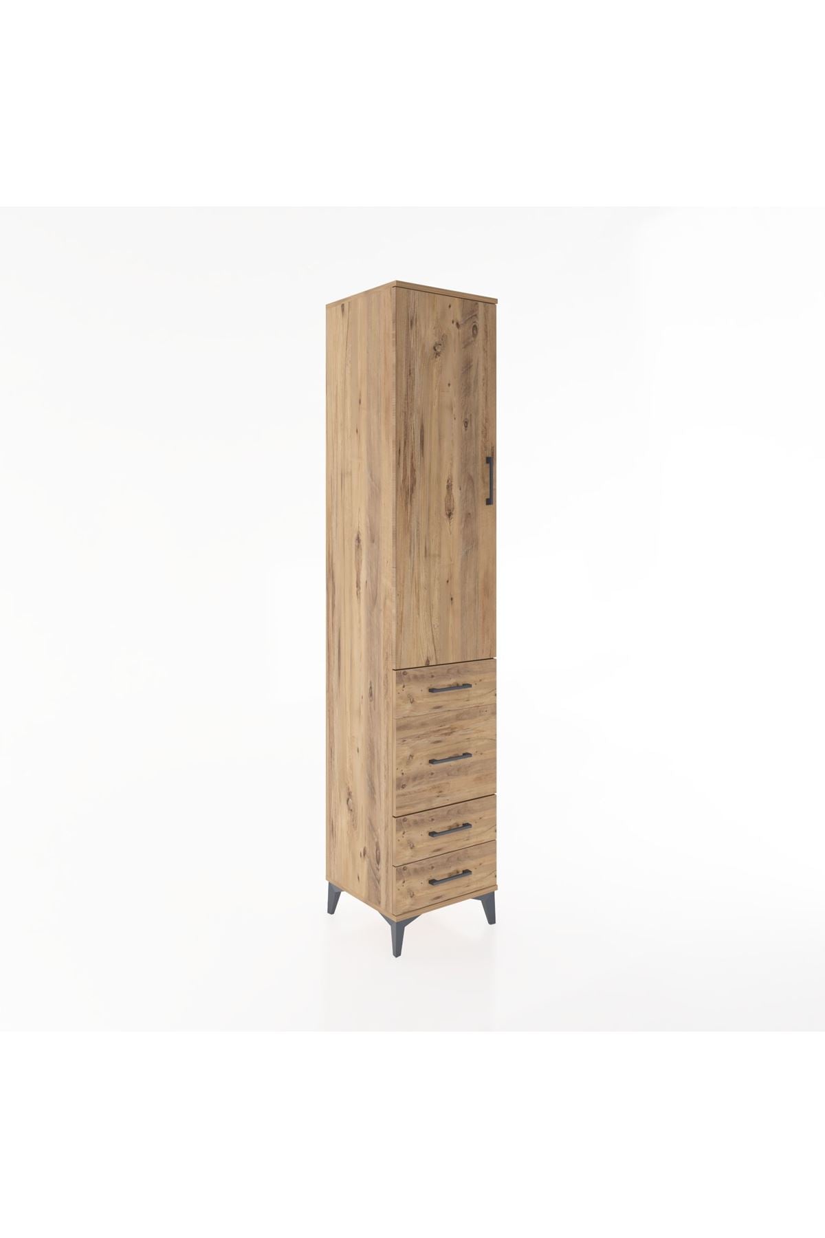 Hyperion Dolap 2 Raflı 4 Çekmeceli Tek Askılı 44x44x221 - S61M061V9B