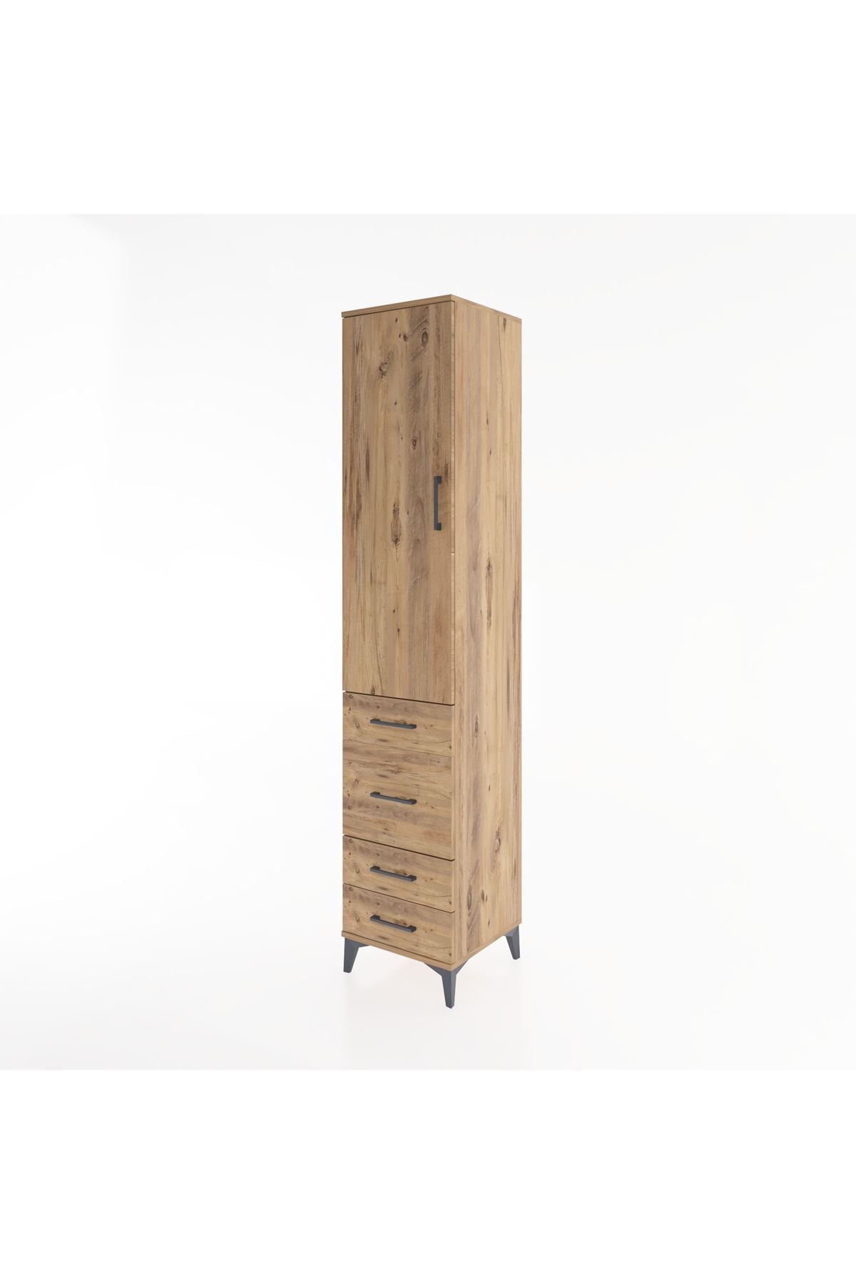 Hyperion Dolap 2 Raflı 4 Çekmeceli Tek Askılı 44x44x221 - S61M061V9B
