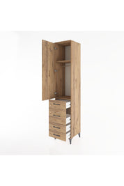 Hyperion Dolap 2 Raflı 4 Çekmeceli Tek Askılı 44x44x221 - S61M061V9B
