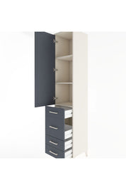 Hyperion Dolap 3 Raflı 4 Çekmeceli Tek Kapaklı 44x44x221 - S61M062V2B
