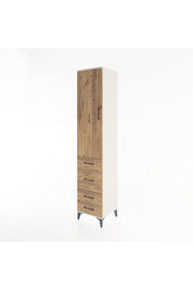 Hyperion Dolap 3 Raflı 4 Çekmeceli Tek Kapaklı 44x44x221 - S61M062V3B