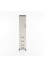 Hyperion Dolap 3 Raflı 4 Çekmeceli Tek Kapaklı 44x44x221 - S61M062V4B