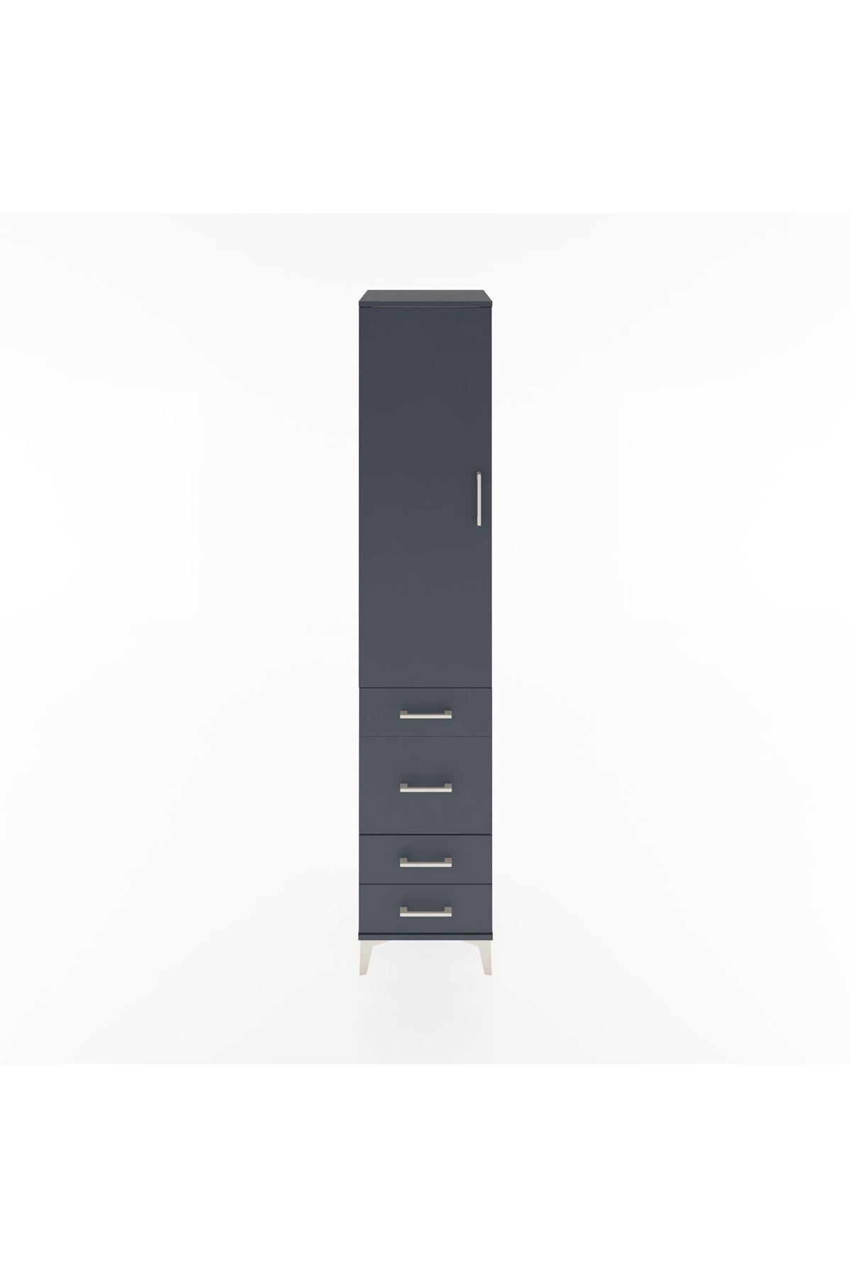 Hyperion Dolap 3 Raflı 4 Çekmeceli Tek Kapaklı 44x44x221 - S61M062V5B