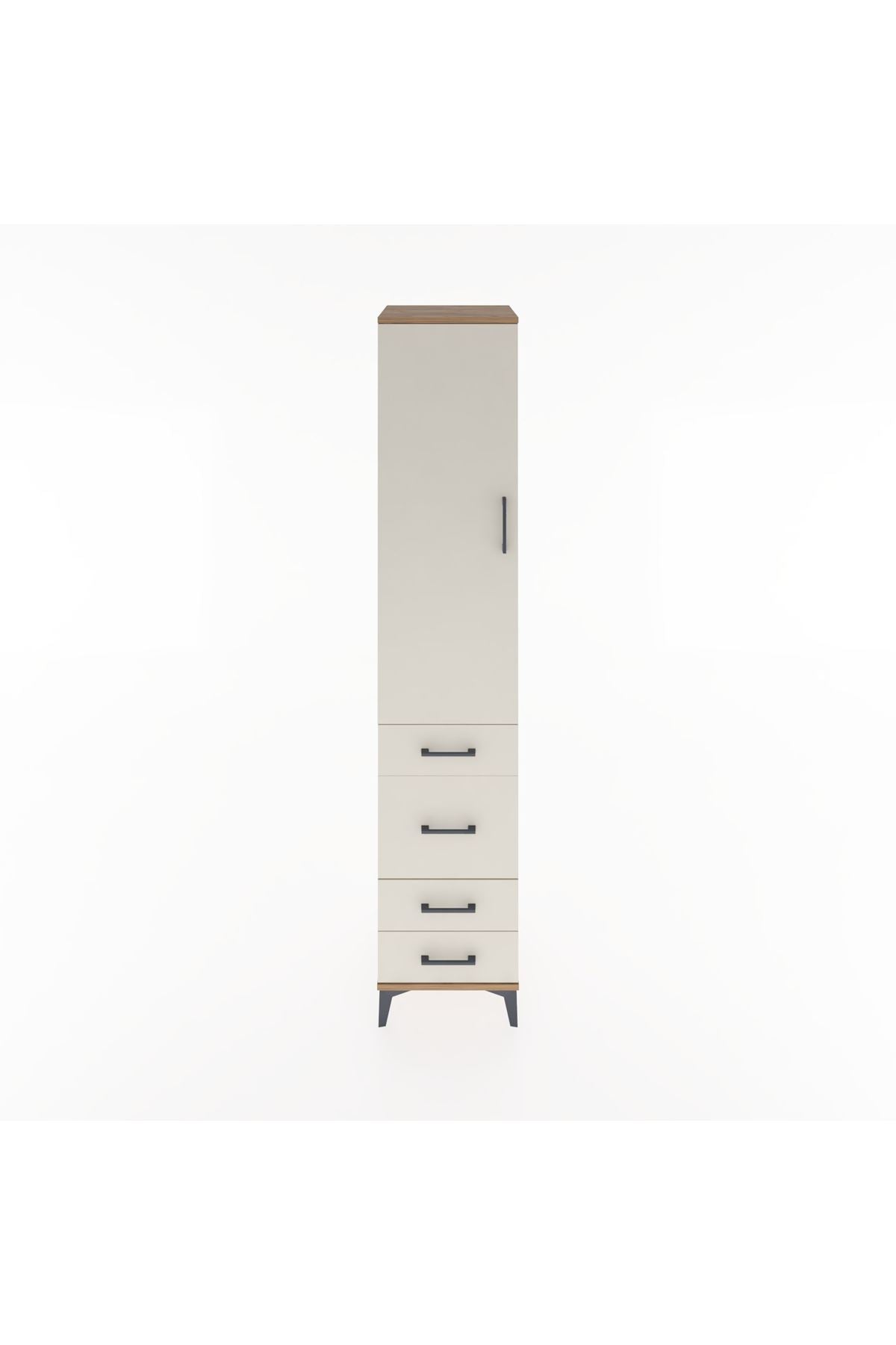 Hyperion Dolap 3 Raflı 4 Çekmeceli Tek Kapaklı 44x44x221 - S61M062V7B