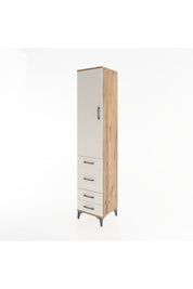Hyperion Dolap 3 Raflı 4 Çekmeceli Tek Kapaklı 44x44x221 - S61M062V7B