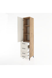 Hyperion Dolap 3 Raflı 4 Çekmeceli Tek Kapaklı 44x44x221 - S61M062V7B