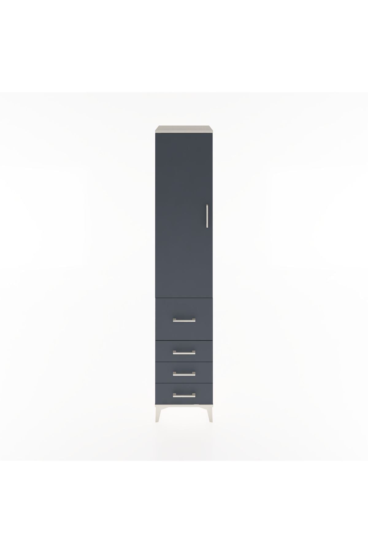 Hyperion Dolap 2 Raflı 4 Çekmeceli Tek Askılı 44x44x221 - S61M063V2B