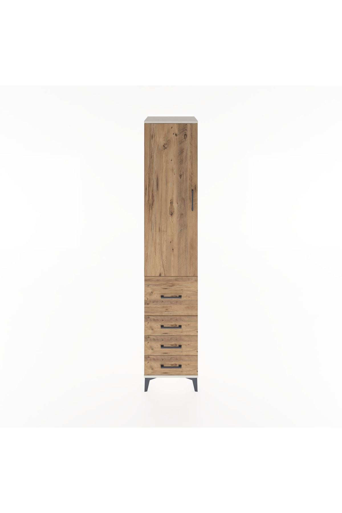 Hyperion Dolap 2 Raflı 4 Çekmeceli Tek Askılı 44x44x221 - S61M063V3B