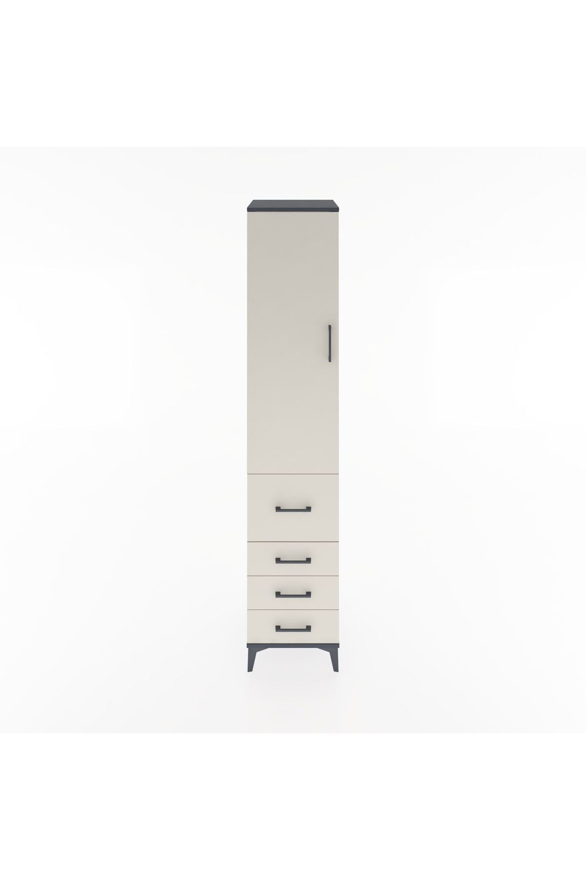 Hyperion Dolap 2 Raflı 4 Çekmeceli Tek Askılı 44x44x221 - S61M063V4B