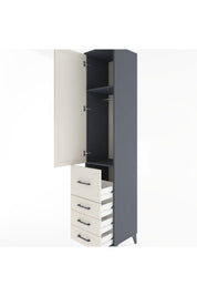 Hyperion Dolap 2 Raflı 4 Çekmeceli Tek Askılı 44x44x221 - S61M063V4B