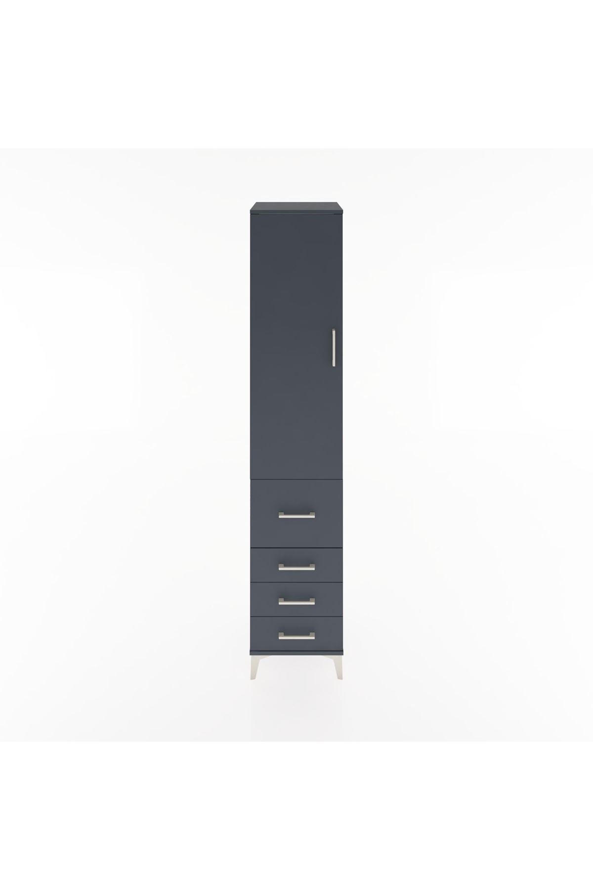 Hyperion Dolap 3 Raflı 4 Çekmeceli Tek Kapaklı 44x44x221 - S61M064V5B