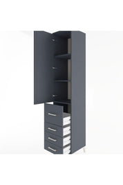 Hyperion Dolap 3 Raflı 4 Çekmeceli Tek Kapaklı 44x44x221 - S61M064V5B