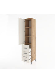 Hyperion Dolap 3 Raflı 4 Çekmeceli Tek Kapaklı 44x44x221 - S61M064V7B