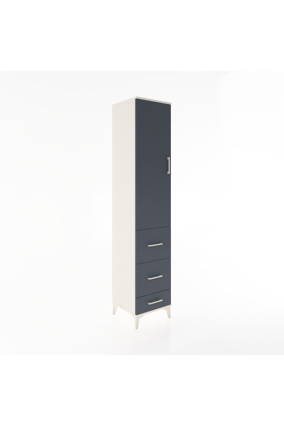 Hyperion Dolap 2 Raflı 3 Çekmeceli Tek Askılı 44x44x221 - S61M065V2B