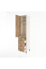Hyperion Dolap 2 Raflı 3 Çekmeceli Tek Askılı 44x44x221 - S61M065V3B