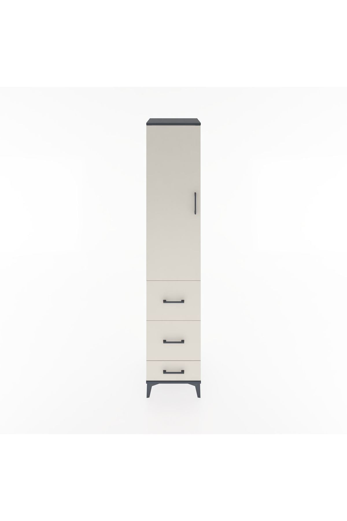 Hyperion Dolap 2 Raflı 3 Çekmeceli Tek Askılı 44x44x221 - S61M065V4B