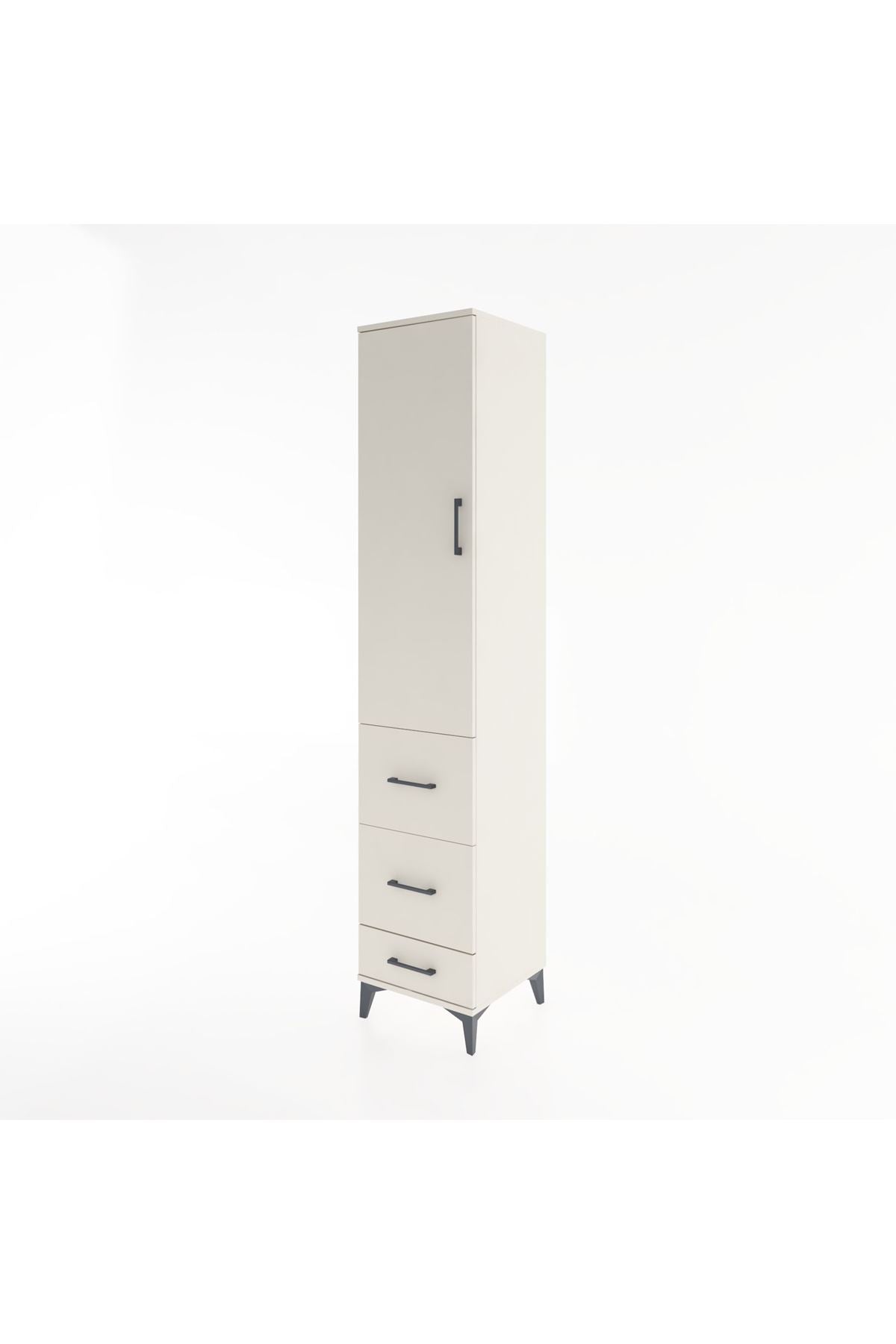Hyperion Dolap 3 Raflı 3 Çekmeceli Tek Kapaklı 44x44x221 - S61M066V1B