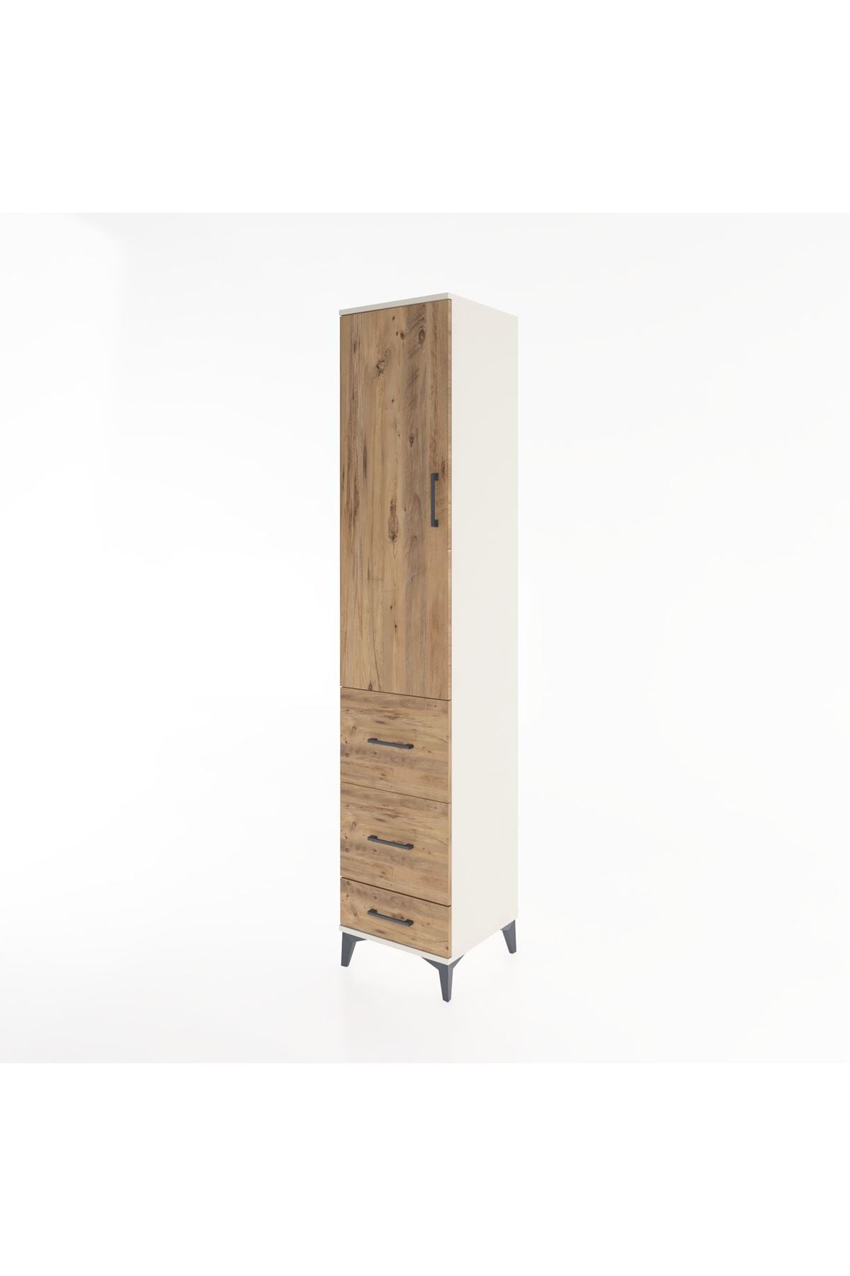 Hyperion Dolap 3 Raflı 3 Çekmeceli Tek Kapaklı 44x44x221 - S61M066V3B