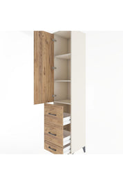 Hyperion Dolap 3 Raflı 3 Çekmeceli Tek Kapaklı 44x44x221 - S61M066V3B