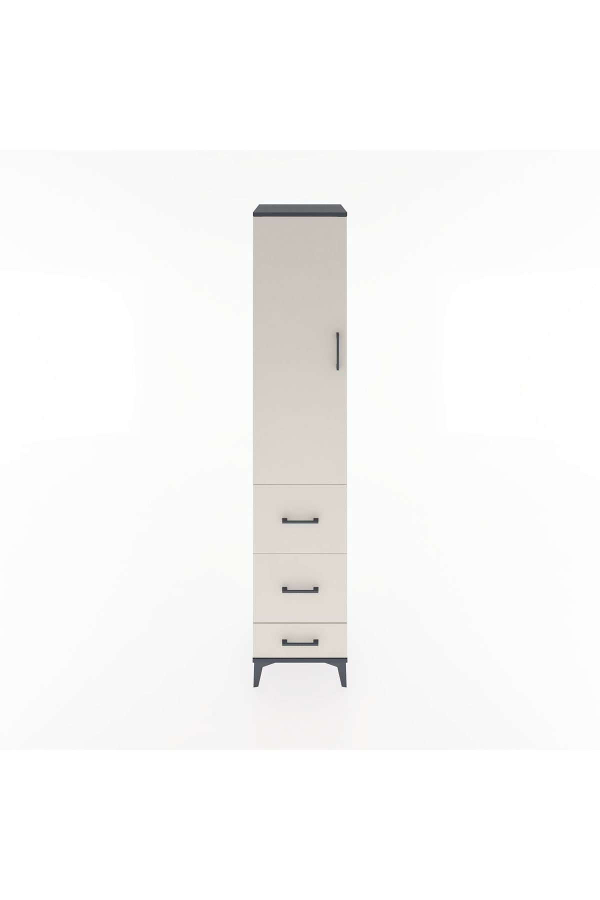 Hyperion Dolap 3 Raflı 3 Çekmeceli Tek Kapaklı 44x44x221 - S61M066V4B
