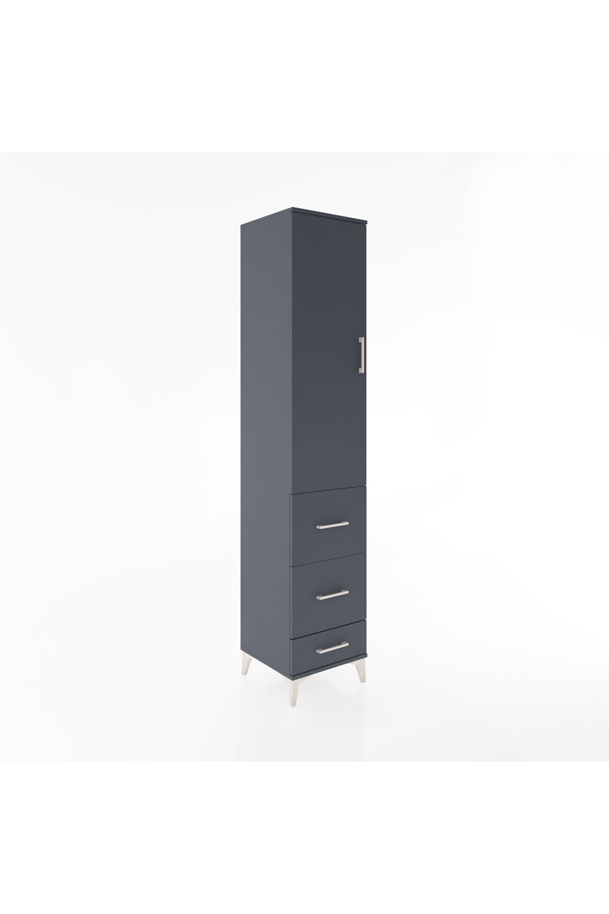 Hyperion Dolap 3 Raflı 3 Çekmeceli Tek Kapaklı 44x44x221 - S61M066V5B