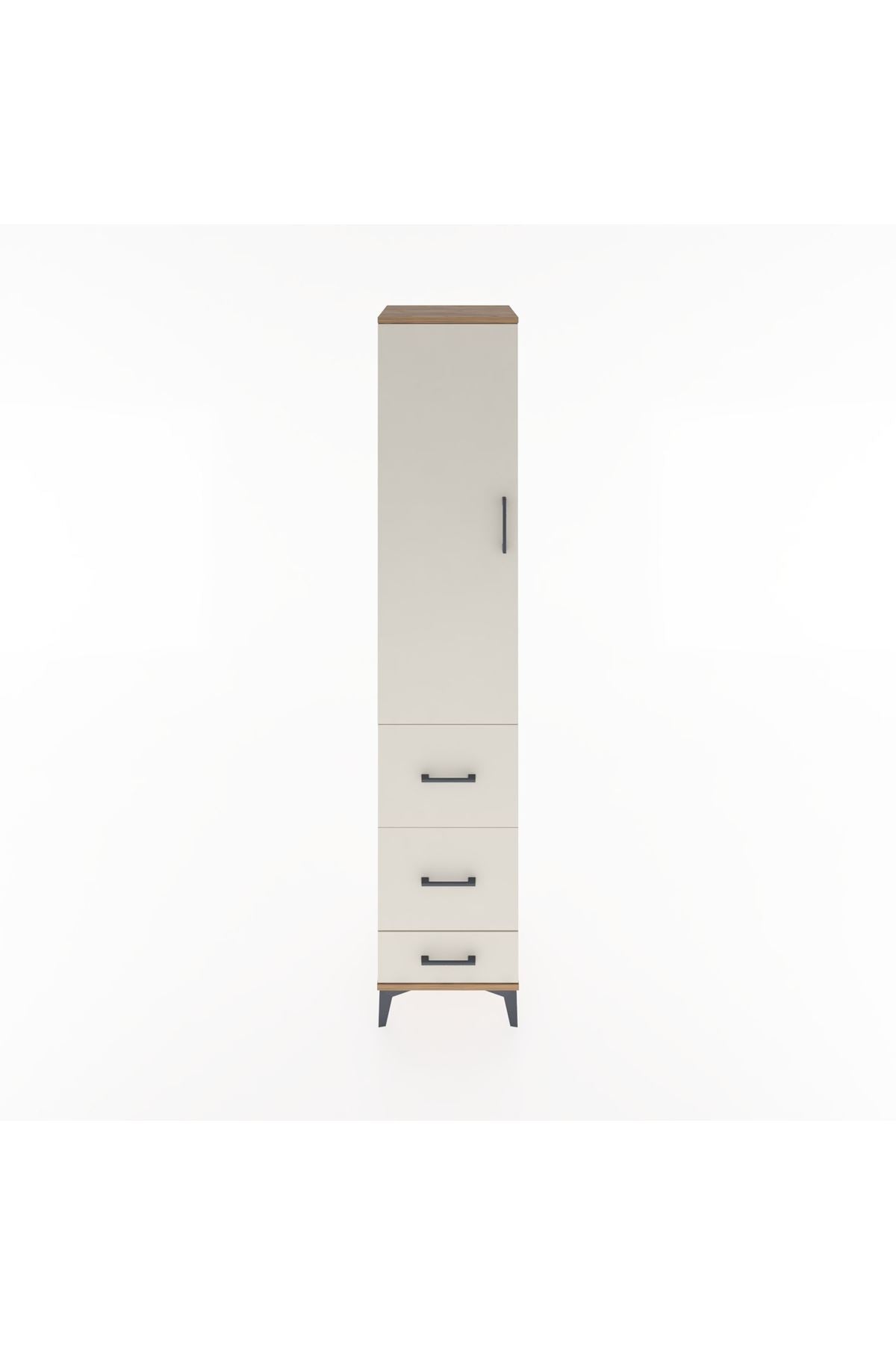 Hyperion Dolap 3 Raflı 3 Çekmeceli Tek Kapaklı 44x44x221 - S61M066V7B