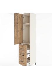 Hyperion Dolap 2 Raflı 3 Çekmeceli Tek Askılı 44x44x221 - S61M067V3B