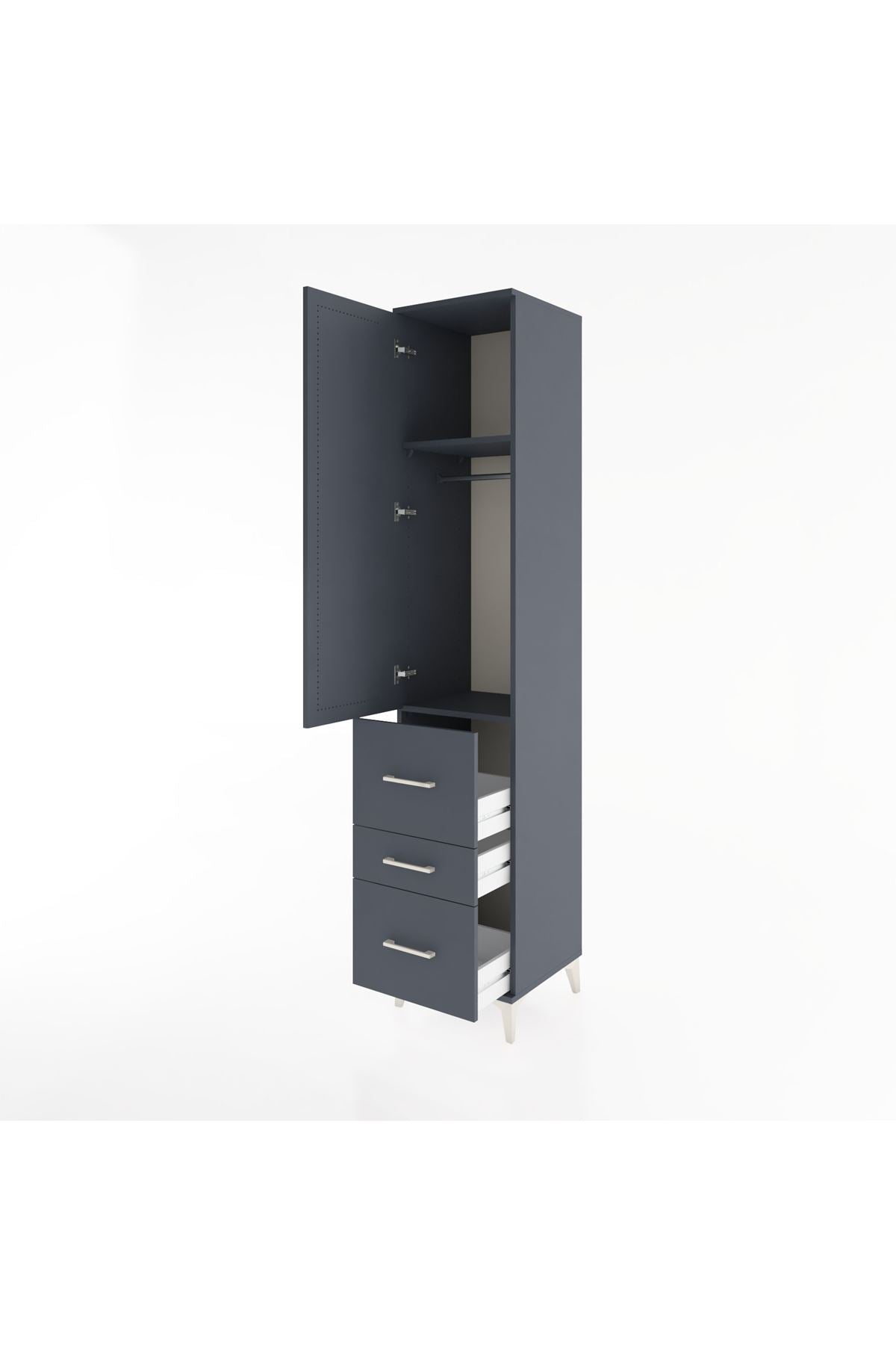 Hyperion Dolap 2 Raflı 3 Çekmeceli Tek Askılı 44x44x221 - S61M067V5B
