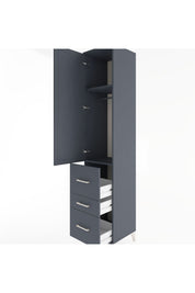 Hyperion Dolap 2 Raflı 3 Çekmeceli Tek Askılı 44x44x221 - S61M067V5B