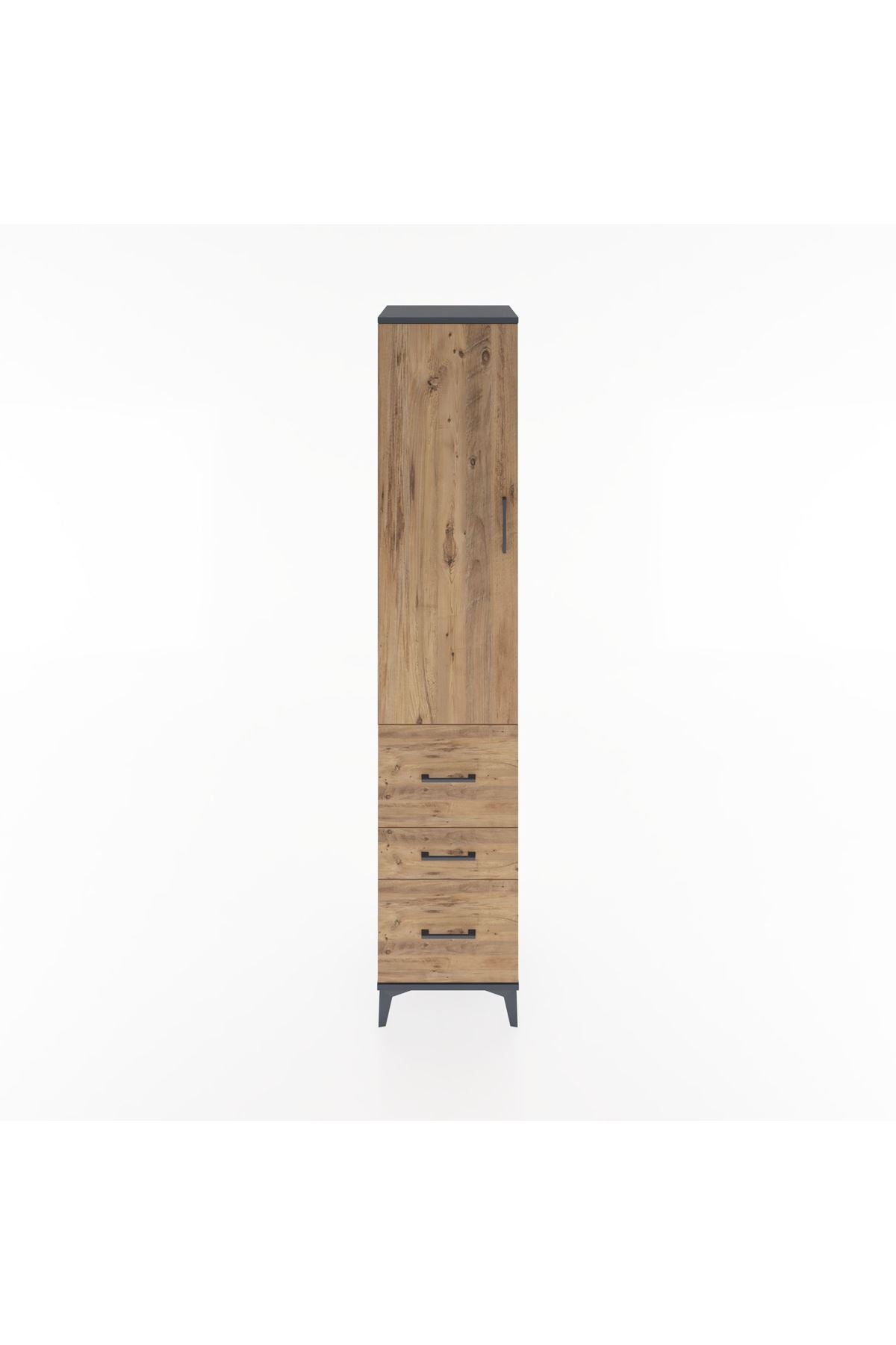 Hyperion Dolap 2 Raflı 3 Çekmeceli Tek Askılı 44x44x221 - S61M067V6B