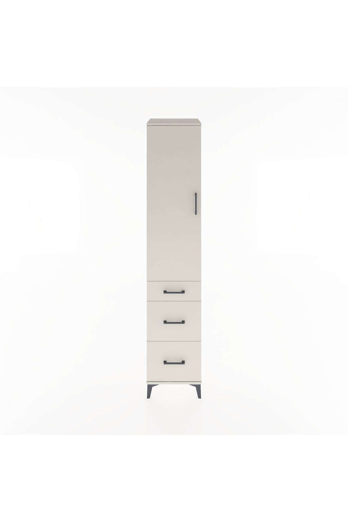 Hyperion Dolap 3 Raflı 3 Çekmeceli Tek Kapaklı 44x44x221 - S61M069V1B