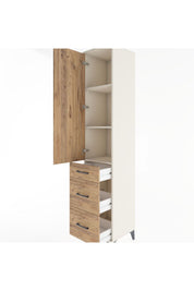 Hyperion Dolap 3 Raflı 3 Çekmeceli Tek Kapaklı 44x44x221 - S61M069V3B