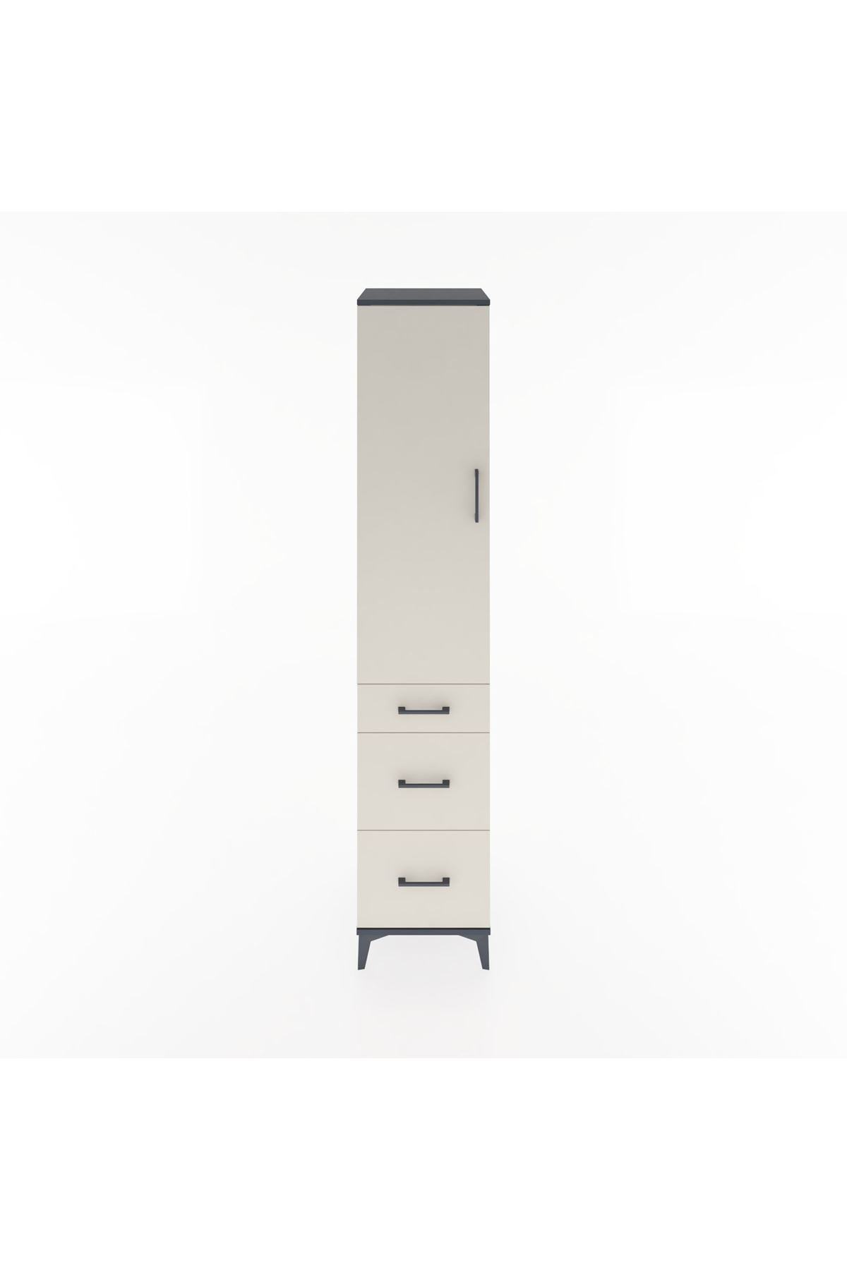Hyperion Dolap 3 Raflı 3 Çekmeceli Tek Kapaklı 44x44x221 - S61M069V4B