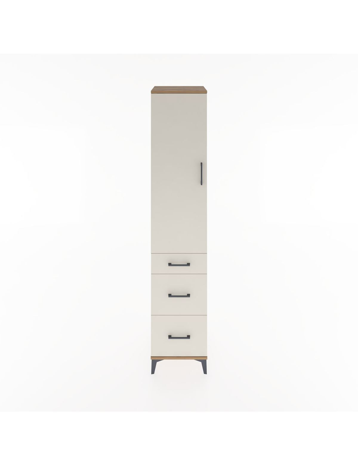 Hyperion Dolap 3 Raflı 3 Çekmeceli Tek Kapaklı 44x44x221 - S61M069V7B